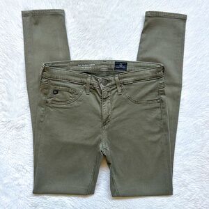 AG Adriano Goldschmied The Legging Super Skinny Ankle Green Stretch Jeans